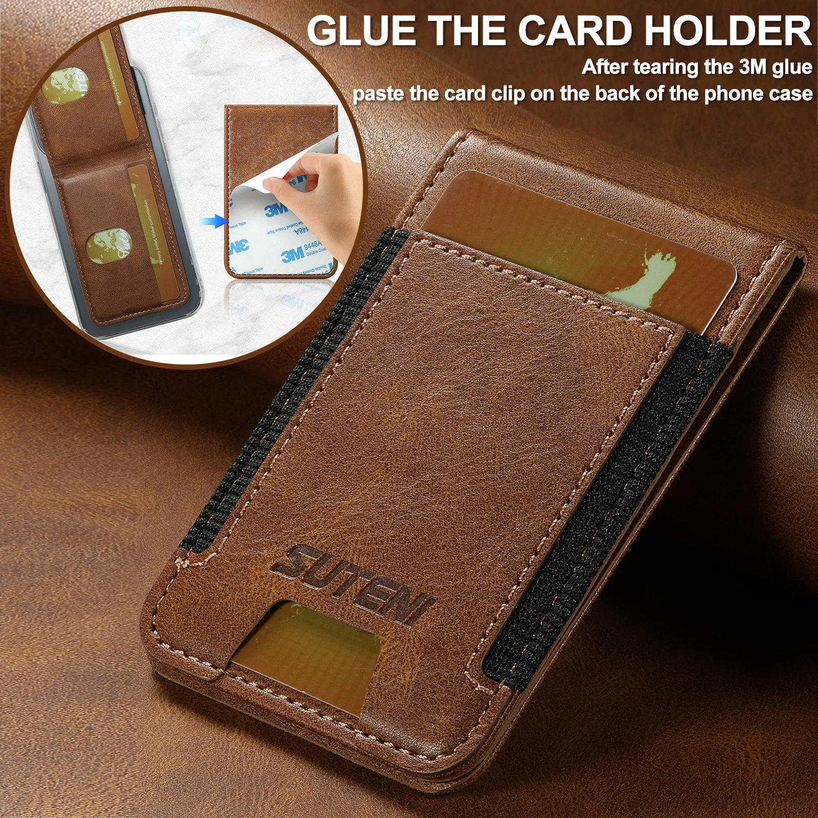 Magnetic Leather Wallet for iPhone 16/15/14/13/12 & Samsung S24/S23/S22 Ultra - Luxury Flip Card Holder Phone Case