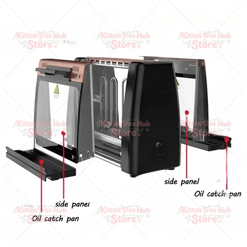 Barbecue Grill Household Automatic Rotating Skewers Machine Smokeless Rotary Electric Grill 220V/1200W Barbecue Grill