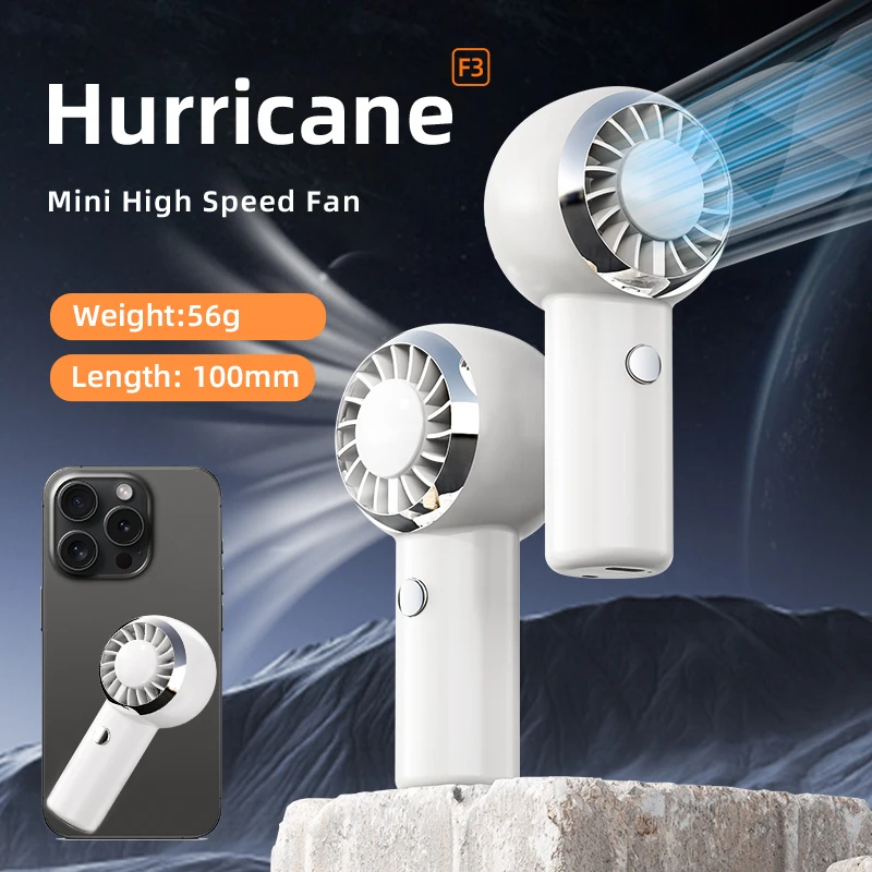 2026 New Ultralight Only 60G Mini Size Handheld Fan Portable Fan Air Cooler Pocket Fan Rechargeable for Travelling Shopping