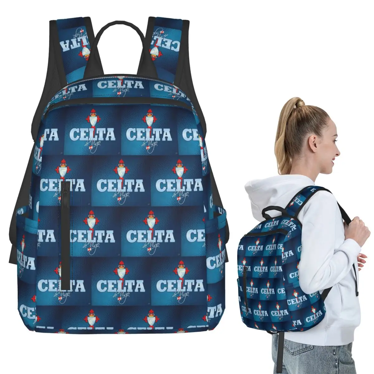 

FC CELTA VIGO Backpack Student BookBag Children School Bag Laptop Shoulder Bags Boys Girls