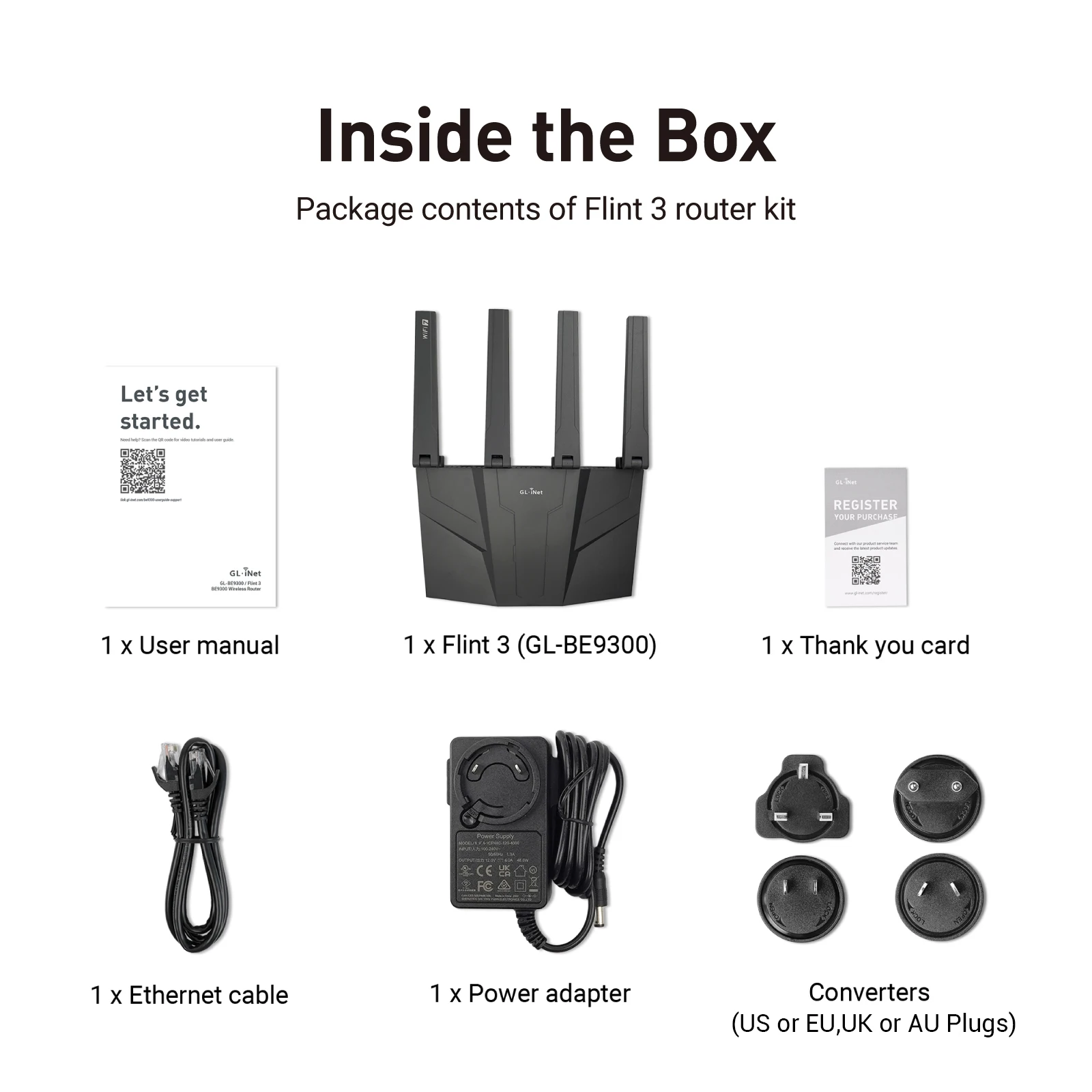 GL.iNet GL-BE9300 Flint 3 Tri-Band Wi-Fi 7 Router für drahtloses Internet, 5 x 2,5G VPN-Router, Hochgeschwindigkeits-Gaming-Router mit großer Reichweite, 6GHz Heim-WLAN-Router, 9 Gbps Drahtlos-Geschwindigkeit für reibu – Detail 6