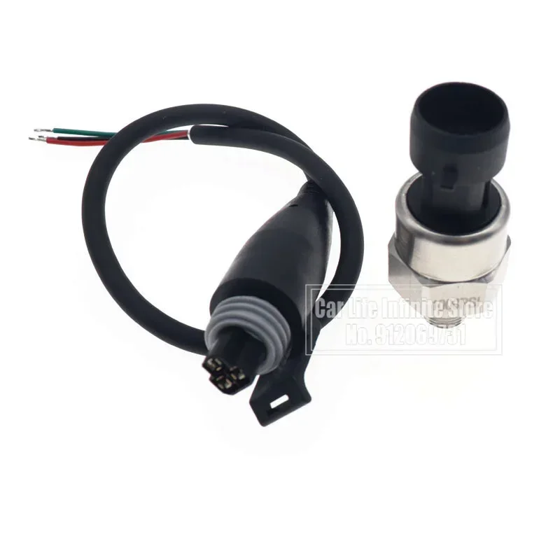 DC 5V 1/8NPT Pressure Transducer Transmitter Sensor Stainless Steel Oil Air Water 15/30/60/80/100/150/200/300/500/1000/1600Psi