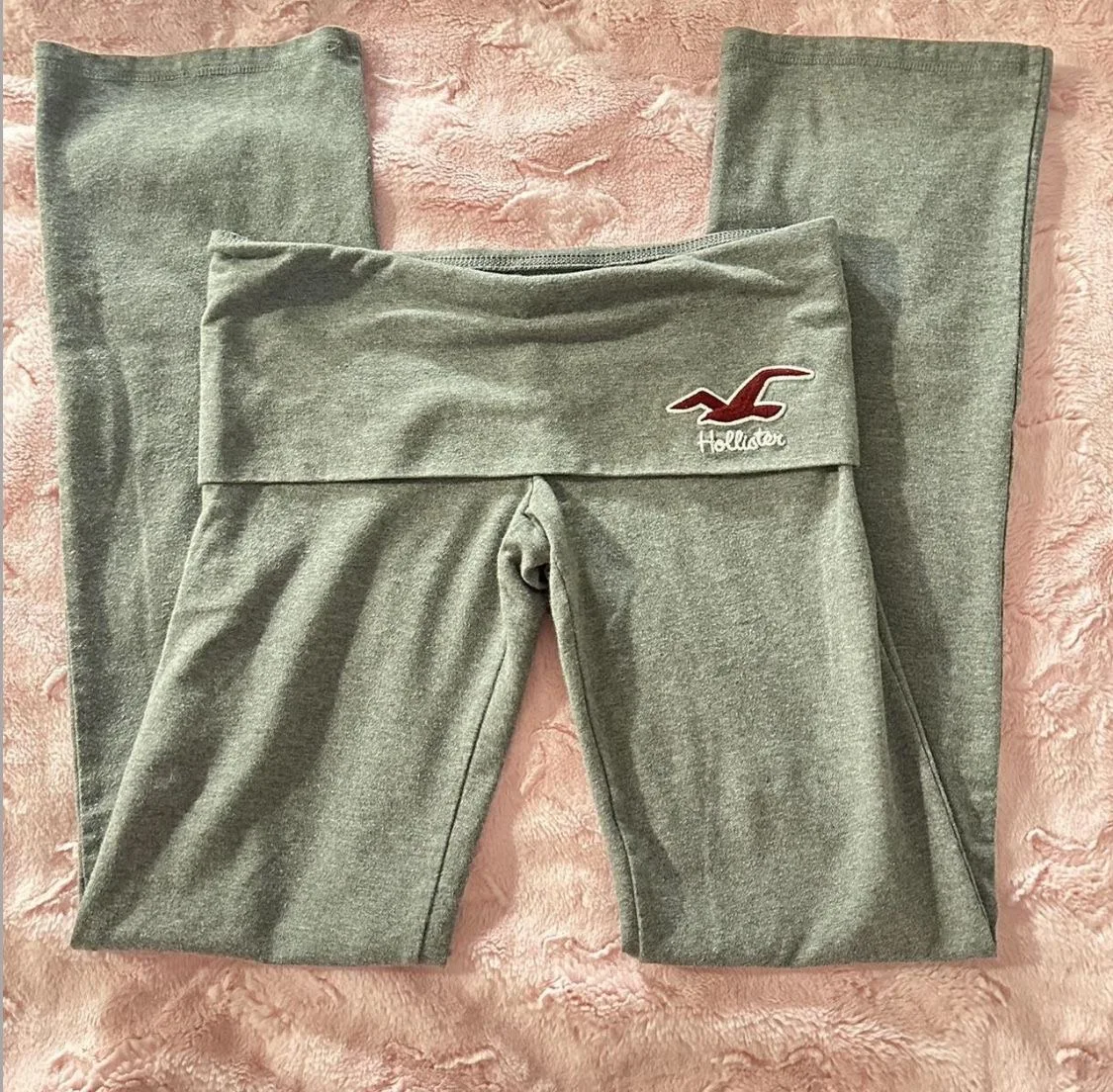 بنطال رياضي كاجوال رمادي مريح للنساء يوميًا بخصر عالٍ يسمح بمرور الهواء وبسيط من القطن الصلب المستقيم سروال يوجا ريترو