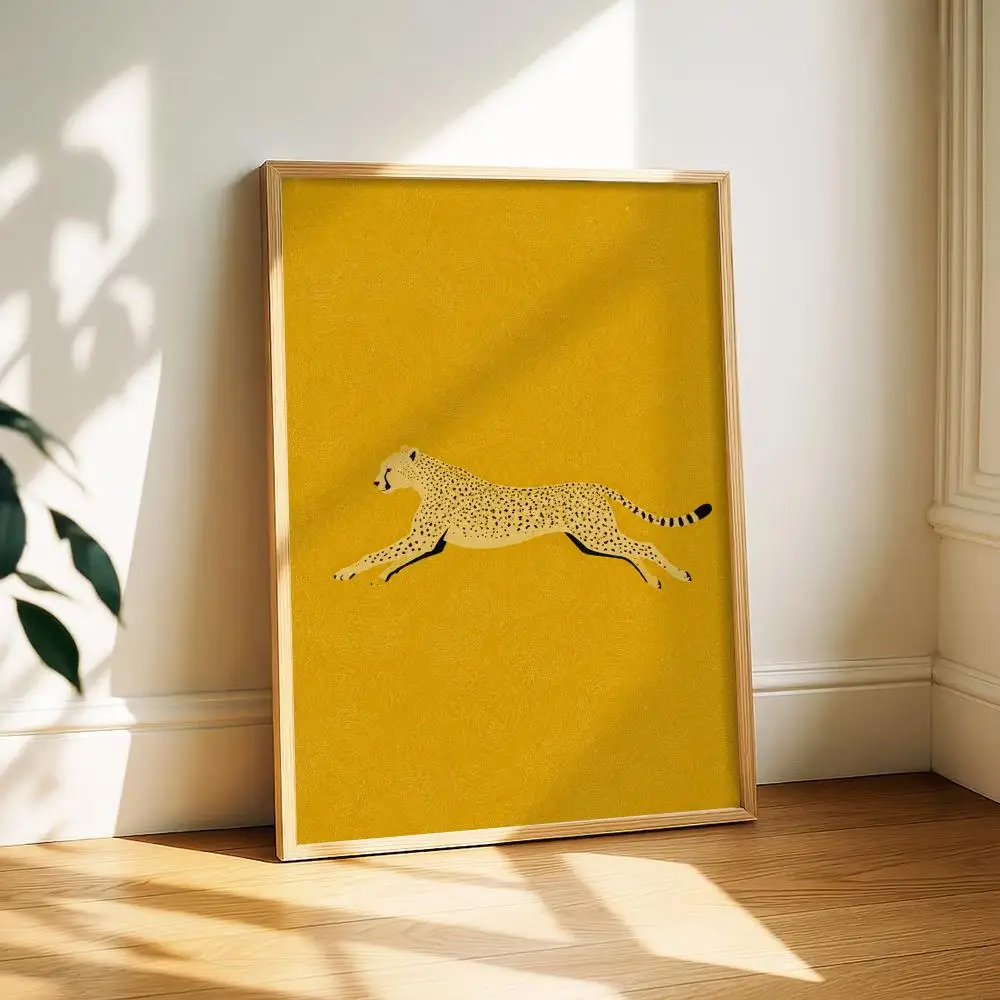 Vintage Galloping Wildlife Painting Calligraphy Canvas Poster Art for Bedroom Living Room Home Decor Wall Decoration Decals Gift
