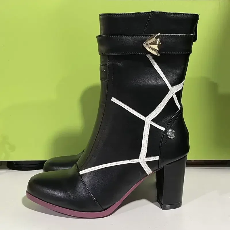 Game Honkai:Star Rail Stellaron Hunters Kafka Tall Boots Short Boots Cosplay Boots Shoes Halloween For Girl Boy PU Leather Shoes