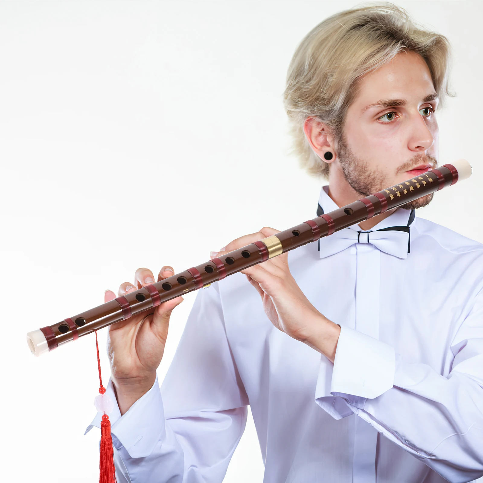 

Flute Traditional Chinese Fife Random Color Wooden Musical Instrument Unique Look