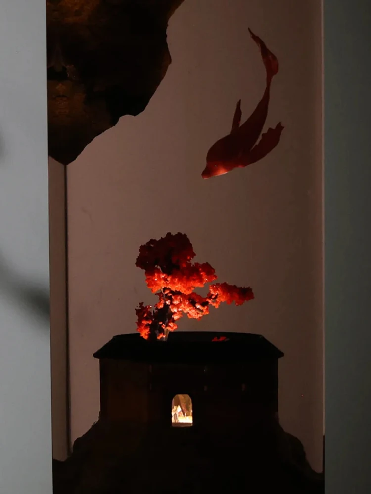 Cultura chinesa figura dos desenhos animados organismo resina luz de mesa arte criativa decoração lâmpada mito tema luz da noite carga usb