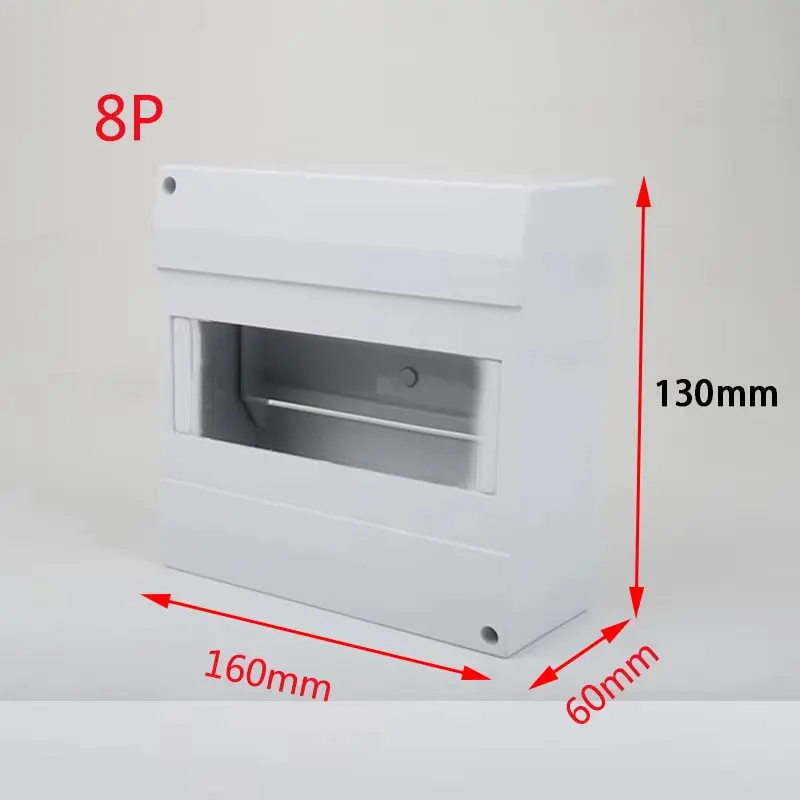 ABS Schaltergehäuse Oberflächenmodule Box 1-8P Leistungsschalter Verteilung MCB Elektrokasten Leistungsschalter Schutz Kunststoffbox