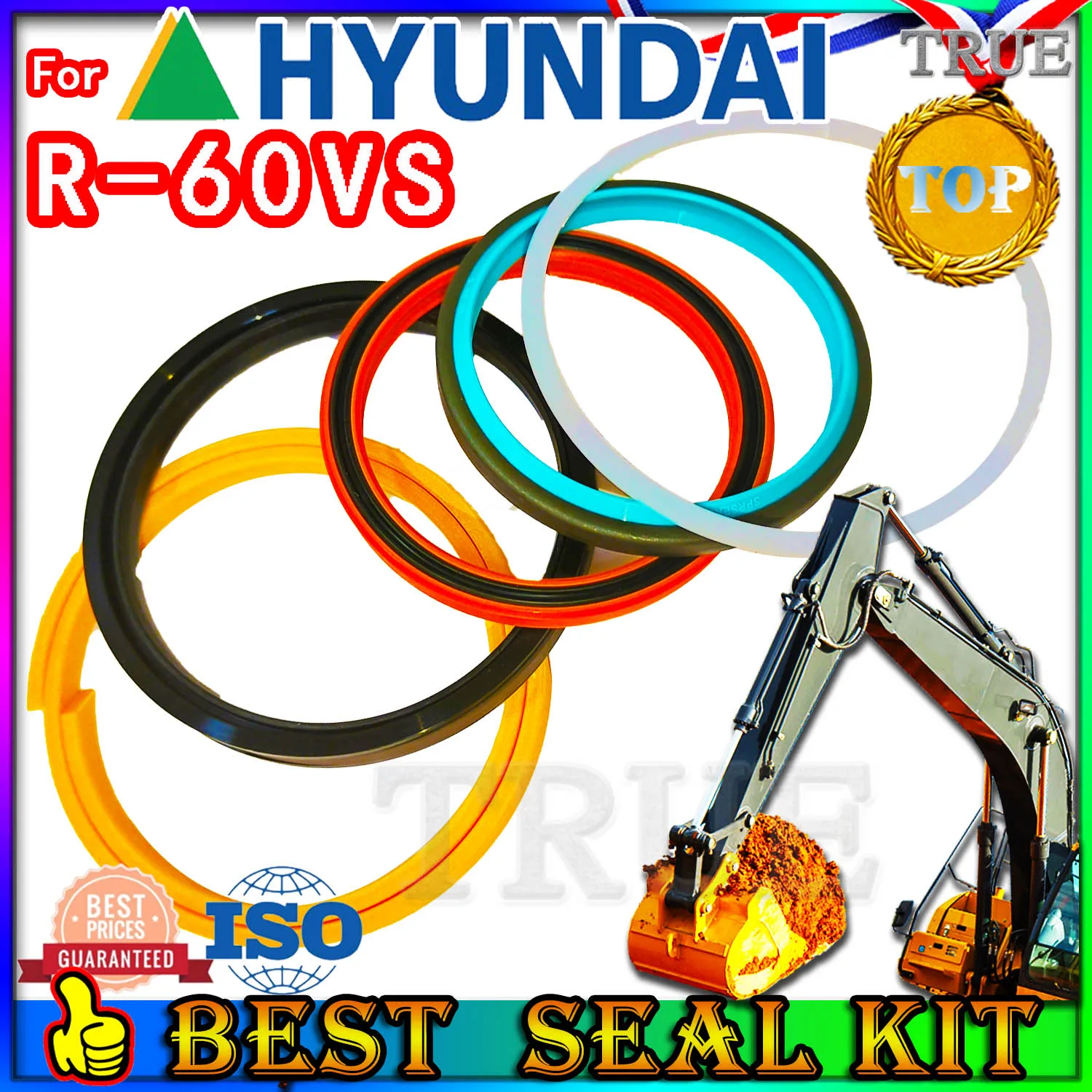 For Hyundai R60VS Oil Seal Repair Kit Boom Arm Bucket Excavator Hydraulic Cylinder R 60VS Factory Direct Sales wholesale Wheel