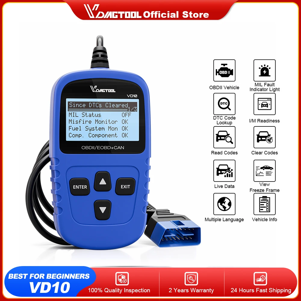 Vdiagtool VD10 OBD2… - image