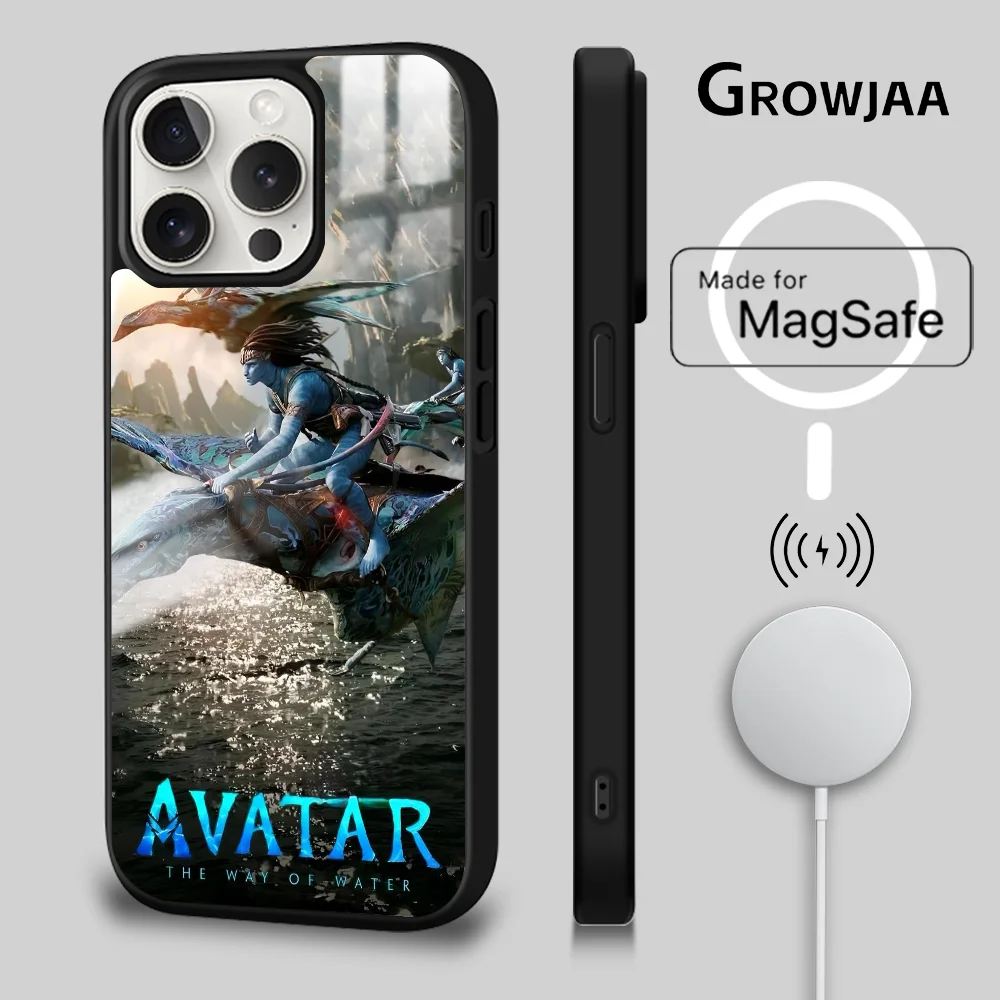 

HOT A_Avatar Film Cool Phone Case For iPhone 16 15 14 13 12 11 Pro Max Plus Mini Magsafe Mirror Wireless Magnetic Cover