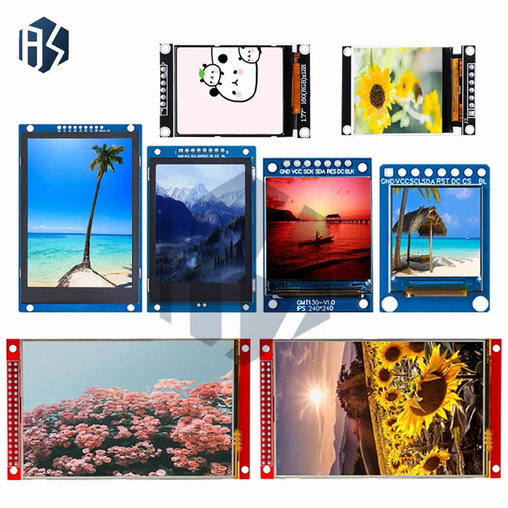 TFT Display 1.44/1.69/1.8/2.4/2.8/3.5 Inch TFT Full Color Screen LCD Module ILI9341 Driver Interface SPI for Arduino