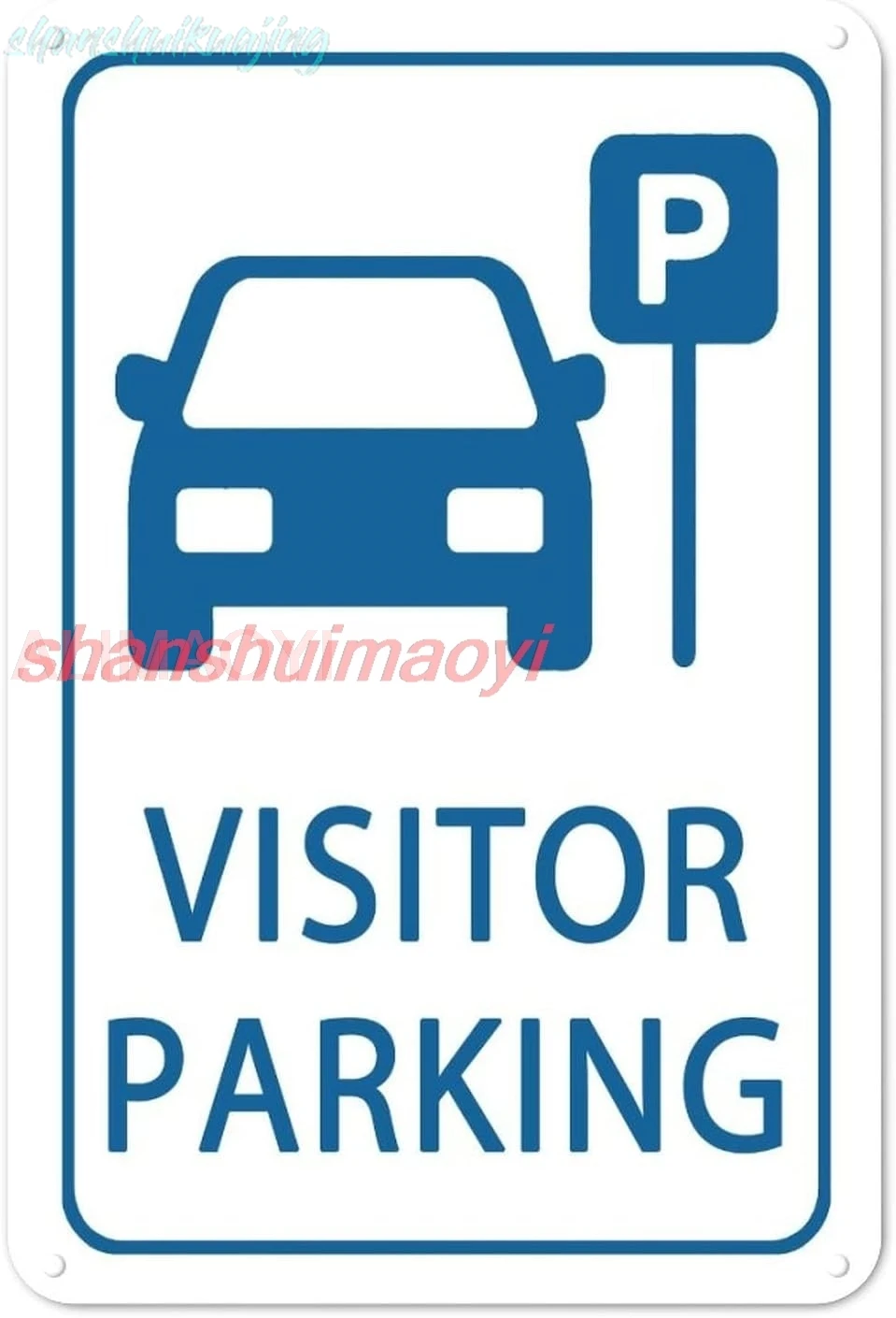 Visitor Parking Tin Sign Caution Metal Tin Sign 12x8in Windproof Fade Resistant Wall Art Decor for Home Decor House Office  sign