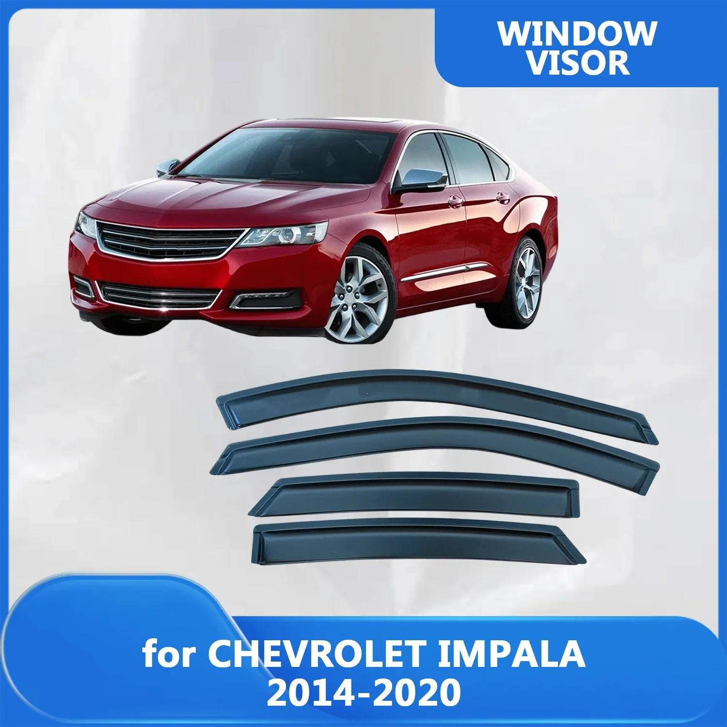 

Window Visor for CHEVROLET IMPALA 2014 2015 2016 2017 2018 2019 2020 Wind Deflectors Rain Guards Door Visor Vent Shades Sun Rain