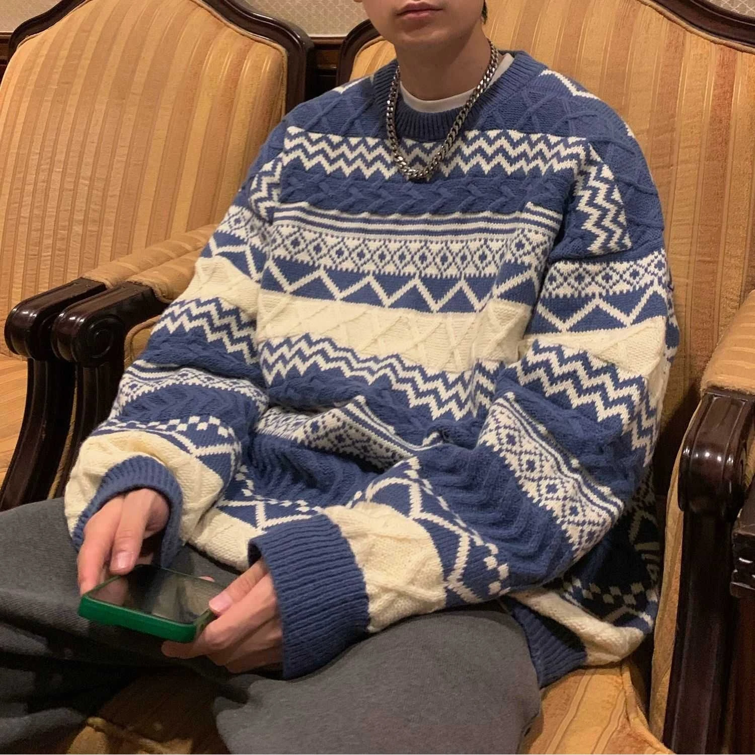 

Thiened Cisas свитер для пары одинаковые мужские японские слэ ретро ленивый элитный винтажный зимний вязаный внутренний костюм irt