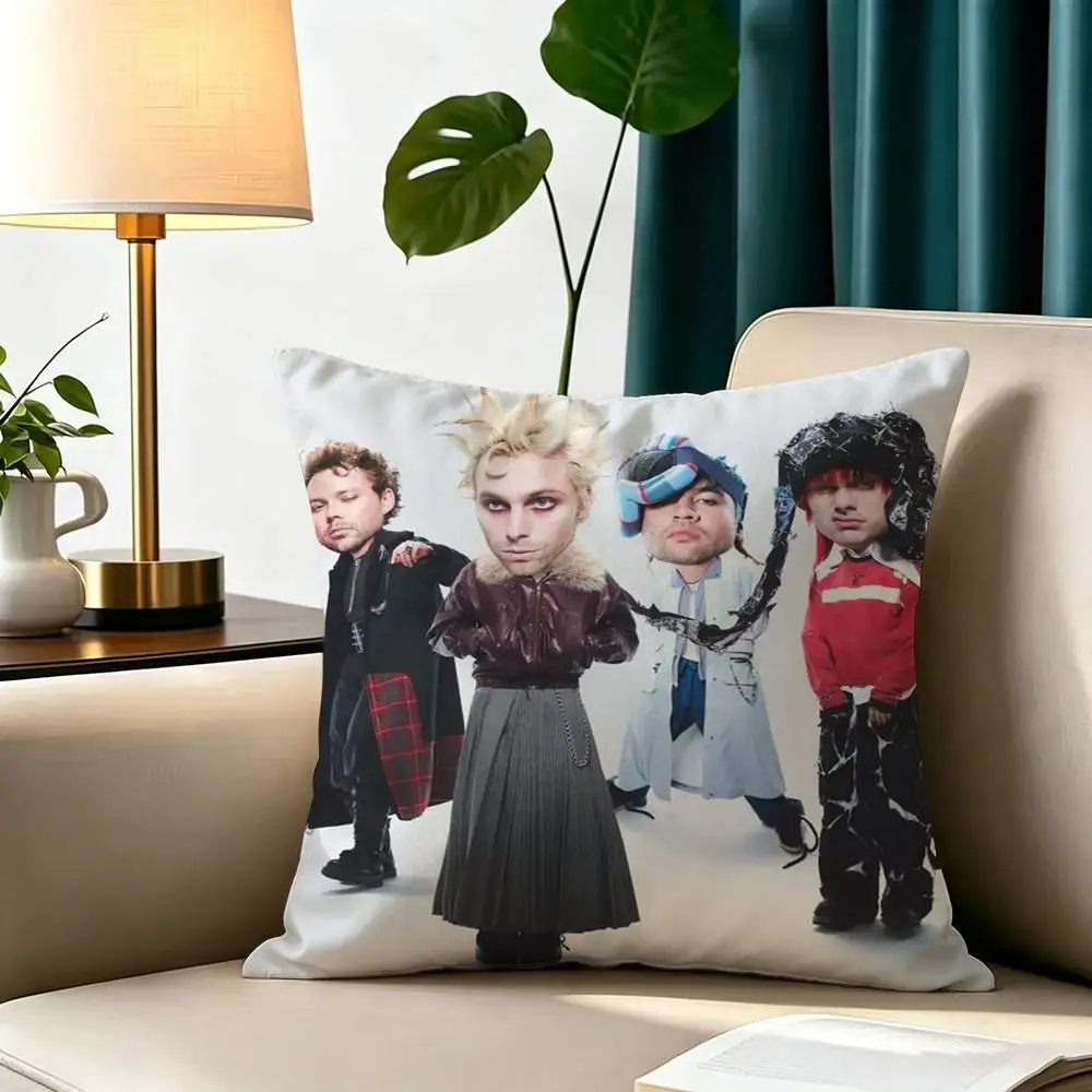 5-Seconds of S-Summers 5SOS  Square Double-Sided printed Pillow Case Bedroom Bedside Pillow Sofa Cushion Cover