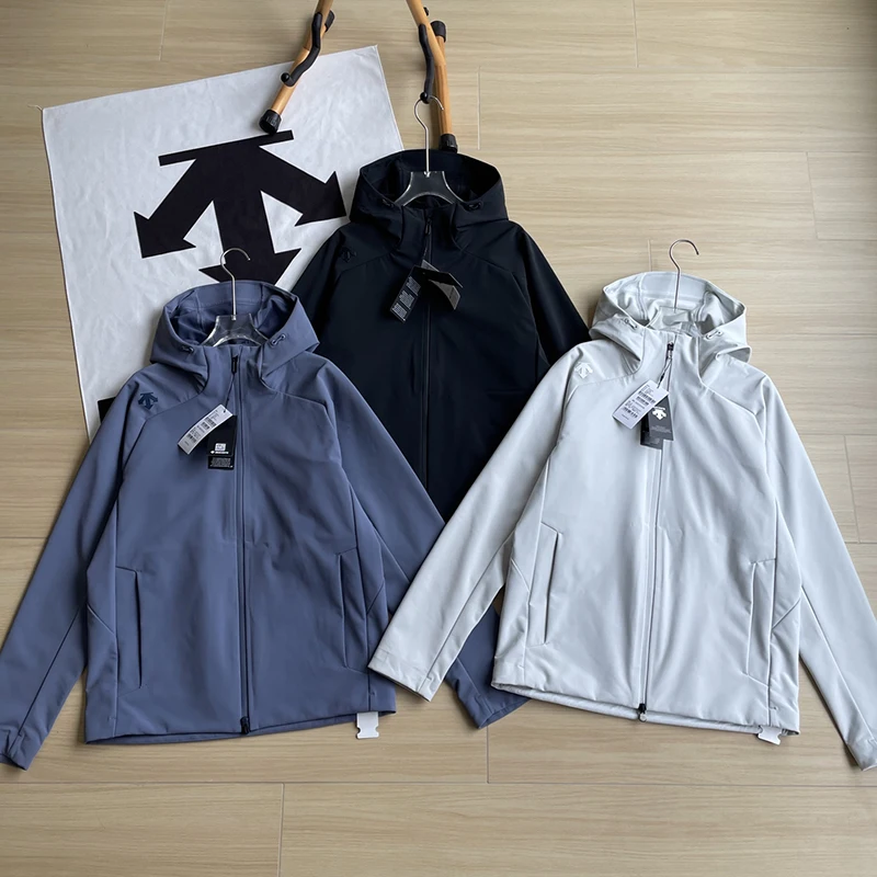 Waterproof and breathable jacket stand up collar long sleeved men's top 2026 autumn new item DESCENTE