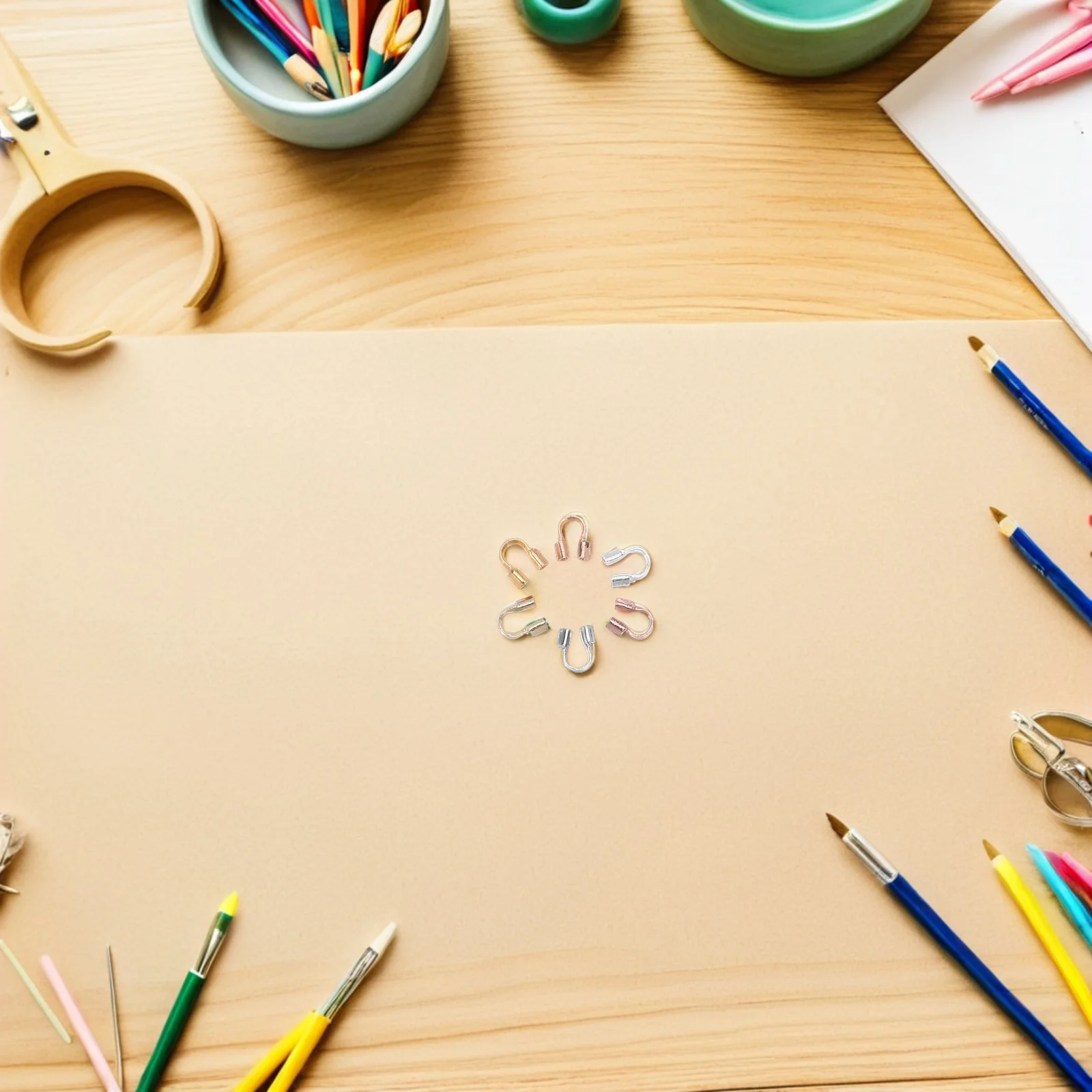 

600pcs Copper U Shape Wire Guard For Jewelry Making High Precision Thread Protector Diy Accessories Crimp Tubes Findings