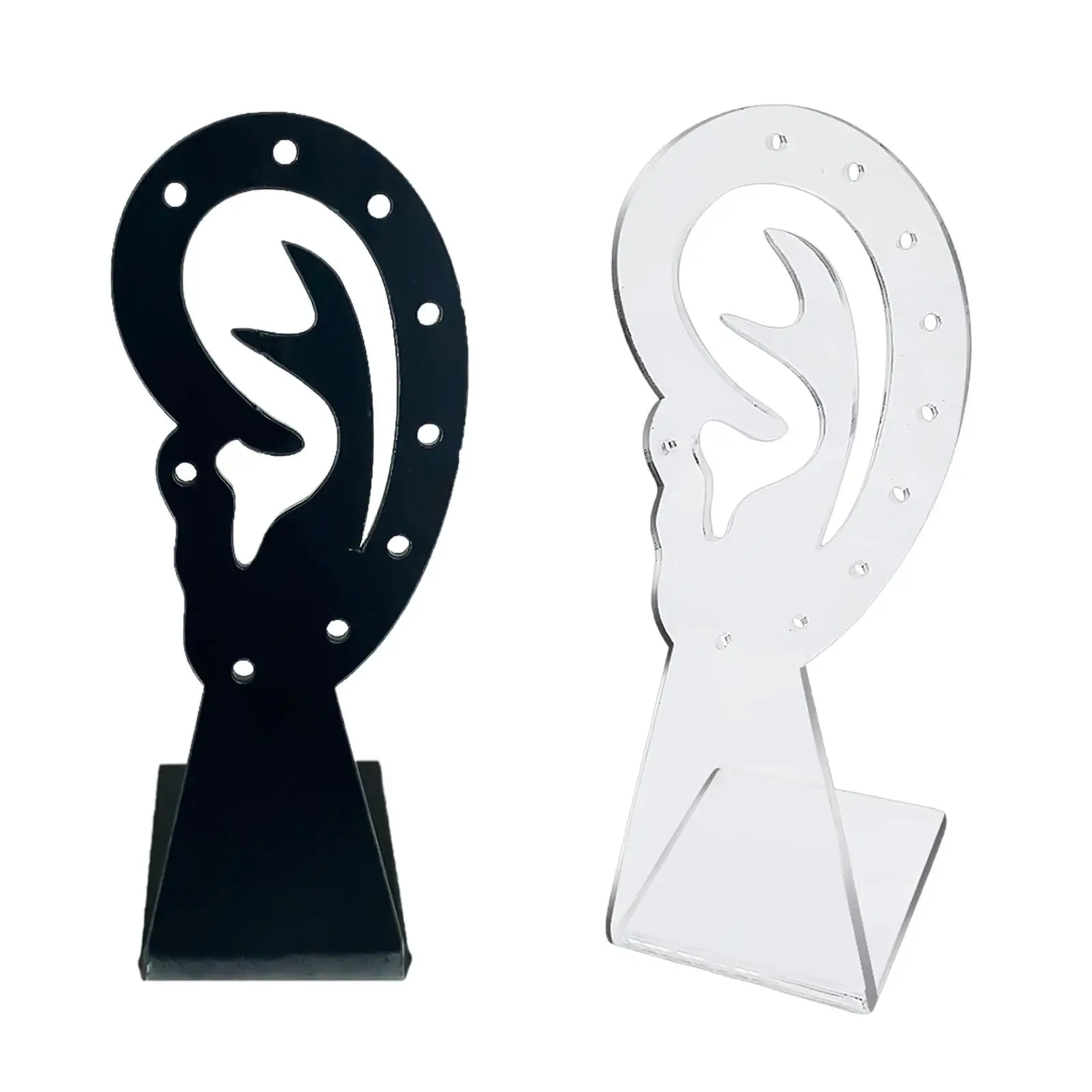 

Ear Shape Earring Display Stand Acrylic Ear Studs Jewelry Show Rack Durable for Girl Women Versatile Portable Earring Rack