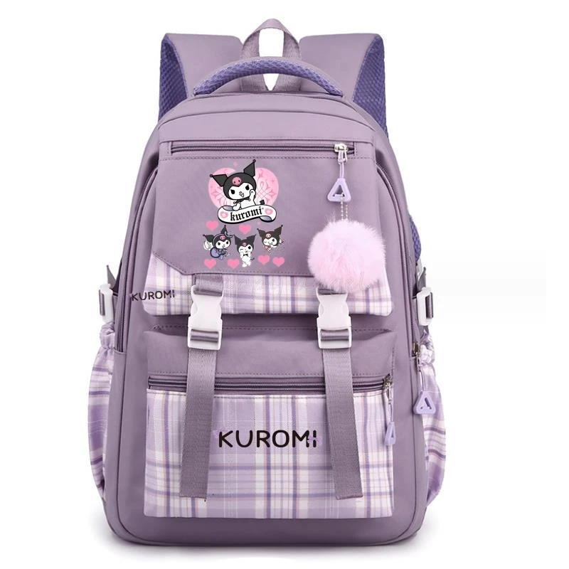 

Lovely Kuromi Melody Backpacks Children School Bags Girls Daypack Kids Adolescent Bags Kawaii Waterproof Large Capacity Backpack