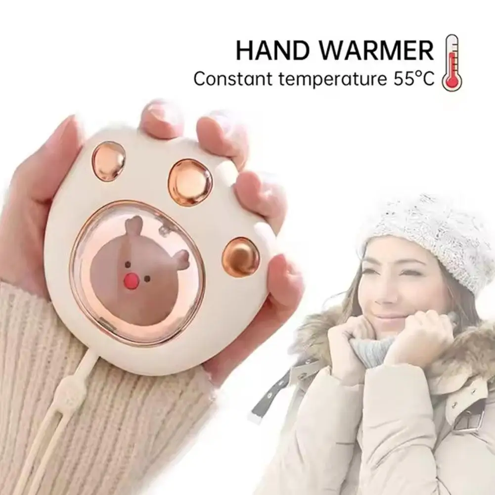 Portable Travel Mini Hand Warmer Power Bank USB Charging Temperature Long-Lasting Hand Warmer Warmth Good Gift For Christma Q0T5