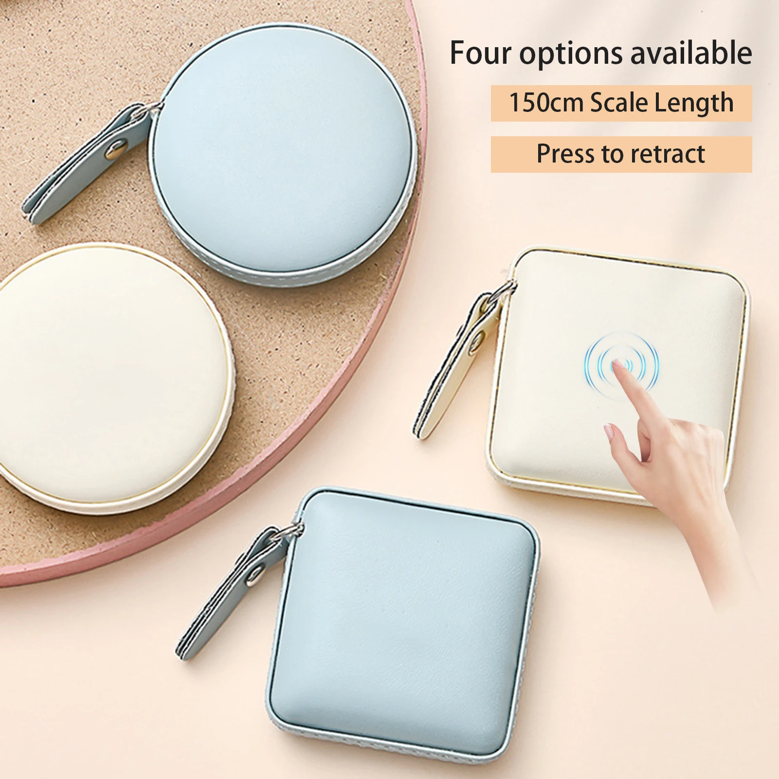 Body Measuring Tape Sewing Tape Measure Portable PU Leather Measuring Tape with Dual Scale 59 Inch /150cm Mini Flexible Tape