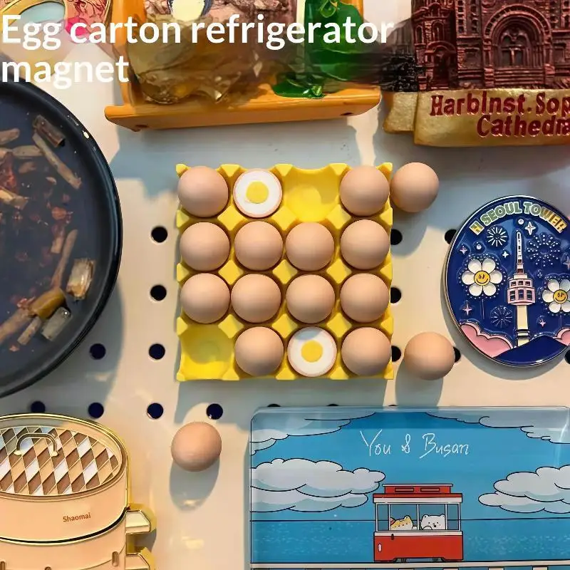 § Eggs Creative Cooking Magnetic Refrigerator Message Sticker Note Holder Board Stickers Fridge Magnets 1PC