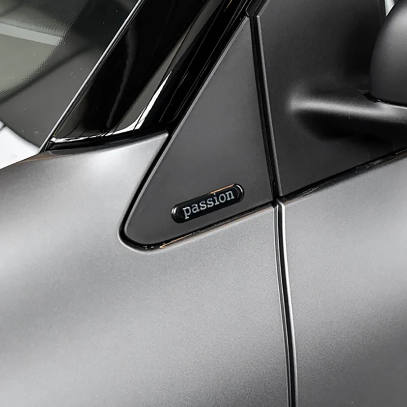 2 Pcs 3D Sticker Car Accessories Passion Emblem Sticker Badge Mirror Decal B Logo For Mercedes Smart 451 Fortwo W 453 Forfour view 4