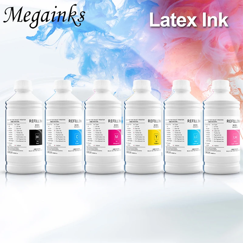 

1000ml*6 Latex Ink For HP 792 789 831 For HP Latex 210 260 280 L25500 L26100 L26500 L28500 300 310 330 360 110 115 315 335