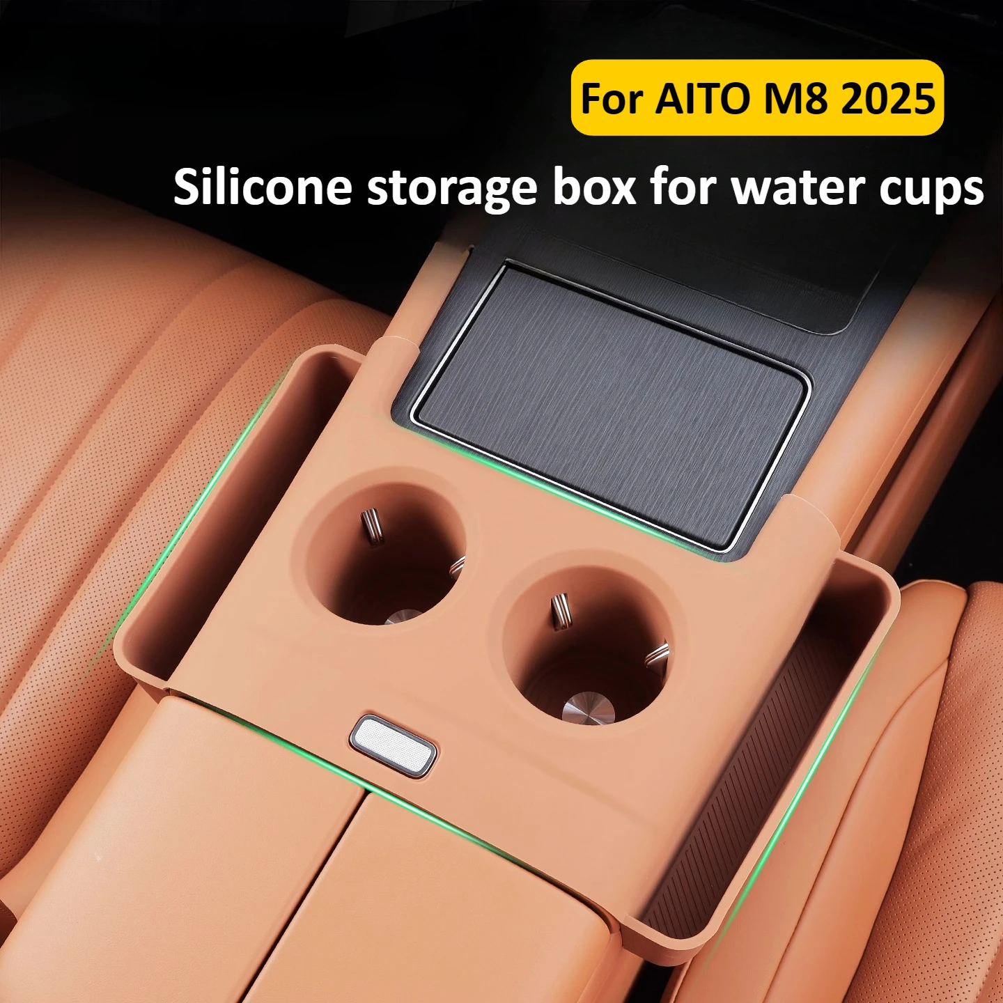 

For AITO M8 2025 Car Center Control Cup Silicone Storage Box Waterproof Storage Organizer Interior Accessories
