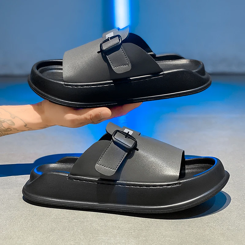 

Men's summer slippers with anti slip and anti odor soft bottom casual beach beach wear suitable teenagers' sports Haken sandals