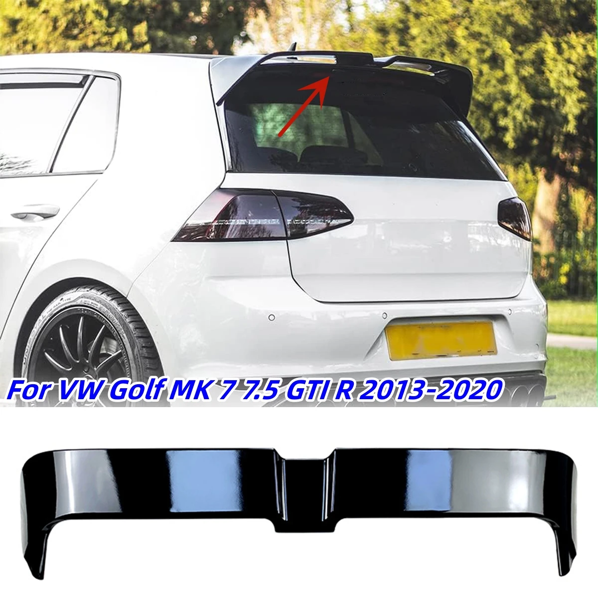 Rear Trunk Roof Sport Spoiler Tail Wing For VW Golf 7 7.5 MK7 MK7.5 GTI R 2014-2020 Oettinger Style Car Fixed Wind Body Kit