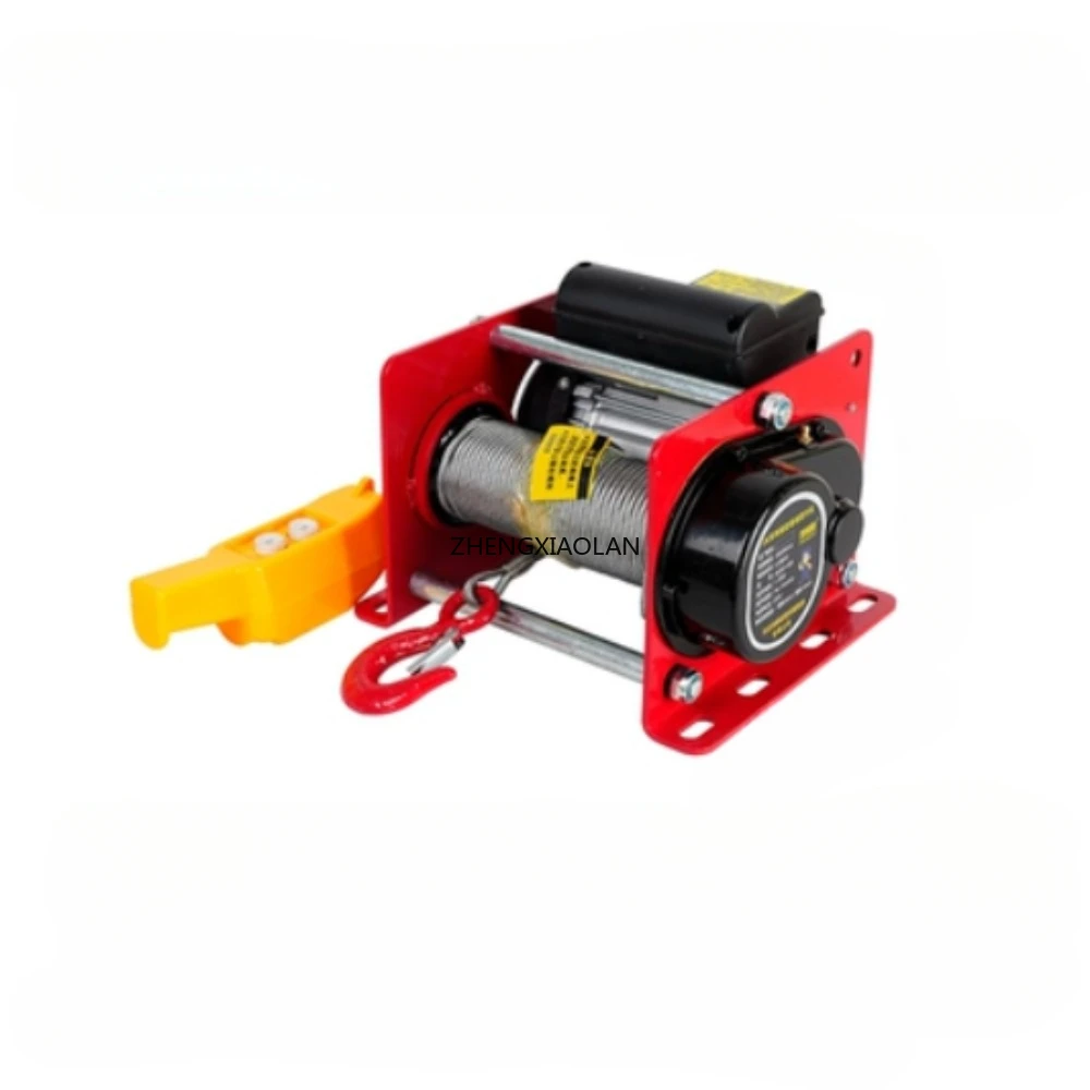 

Electric hoist wire rope portable steel pipe sitting small lifting crane winch 220v two-phase