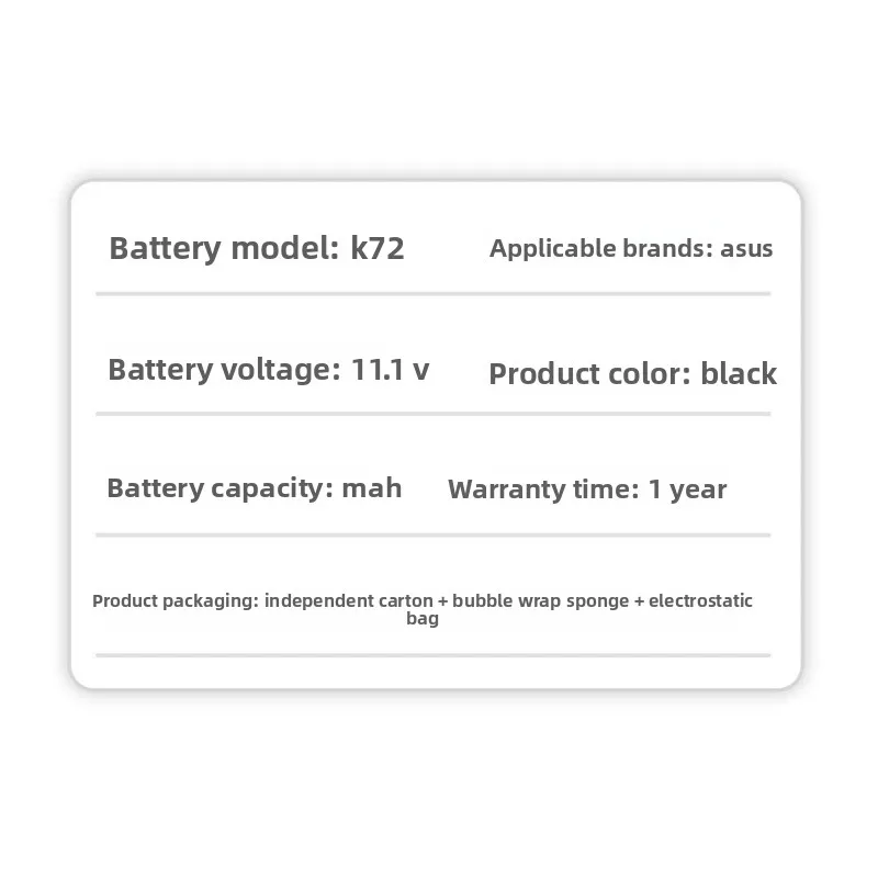 Подходит для ASUS A32-K72 N73JQ N73JN N73S N73SQ A32-N71, сменные аккумуляторы для ноутбука, оригинальные, низкая цена