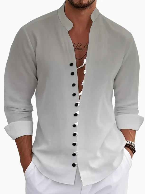 Men's Fashion Long Sleeve Shirt Button Shirt Beach Casual Animal Shirt High Quality Comfortable Fabric Top