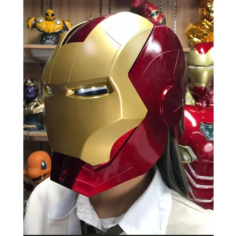 

Marvel Avengers Alliance Iron Man Helmet Role Play 1:1 Light Guided Iron Man Mask Pvc Action Doll Toy Children's Christmas Gift