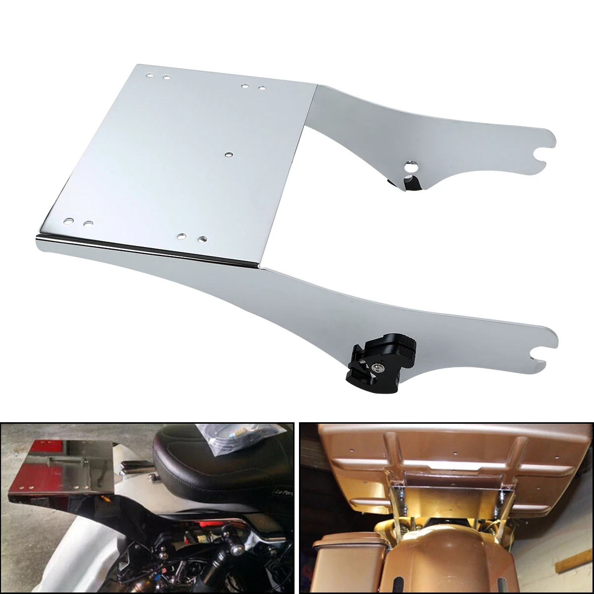 Motorcycle Razor Latches Chop Trunk Mount For Harley Touring Street Electra Glide Road King 1997-2008 FLHT FLHTI FLHX