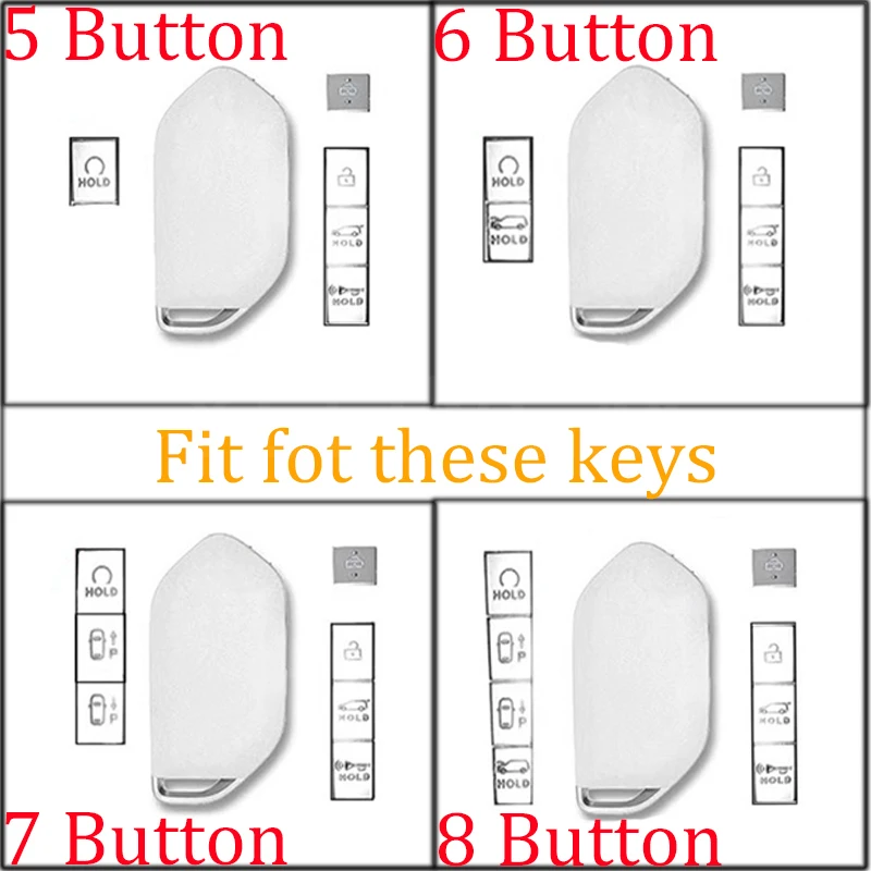 New TPU 5/6/7/8 Botton Key Fob Car Key Case Cover for Kia 2024 Picanto EV9 Sorento MQ4 Carnival K8 Morning K5 Carens RIO Seltos