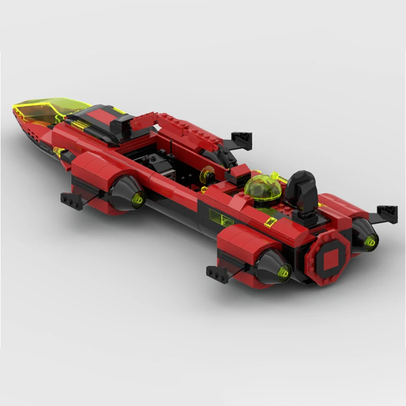 543pcs MOC M Tron Quad Hauler Space Starship Model Building Blocks Home Decor Desk Display Shelf Accent Premium Gift For Adults