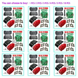 10X21700 BAT618 Li-ion Battery Plastic Case PCB Charging Protection Circuit Board Shell For Bosch 18V BAT610 BAT609 BAT618G BOX