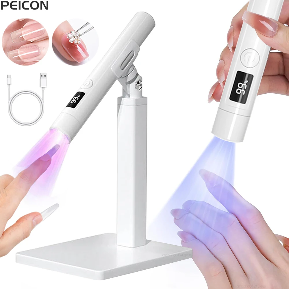 UV LED Nail Lamp Mini Portable Nail Dryer Stand Lamp UV Nails Drying Lamp for Manicure Professional Ultraviolet Nail UV Light