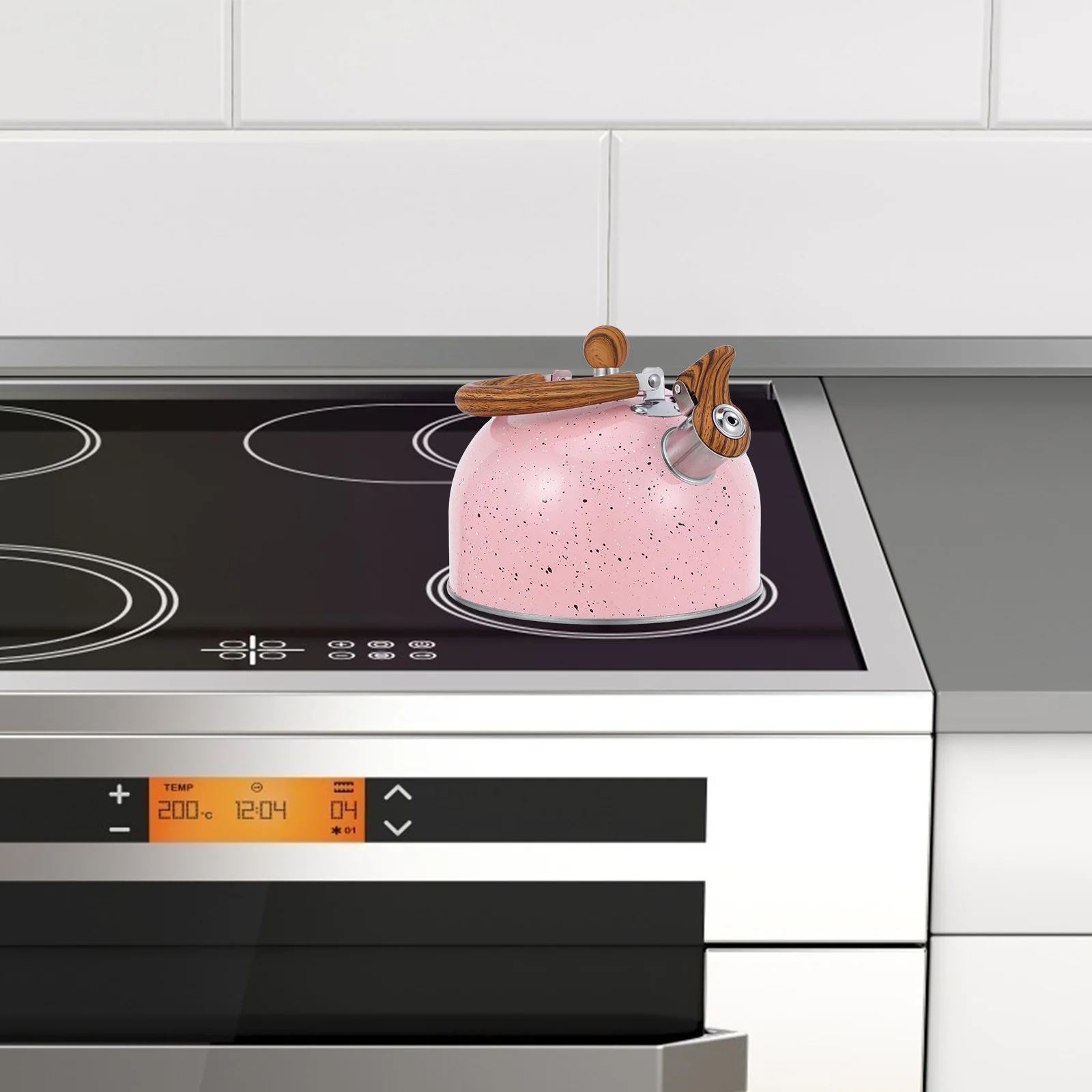 

3L Stainless Steel Whistling Kettle Flat Bottom Loud Alert Tea Kettle for Stove Top Induction Gas Electric Hob Camping Home Dorm