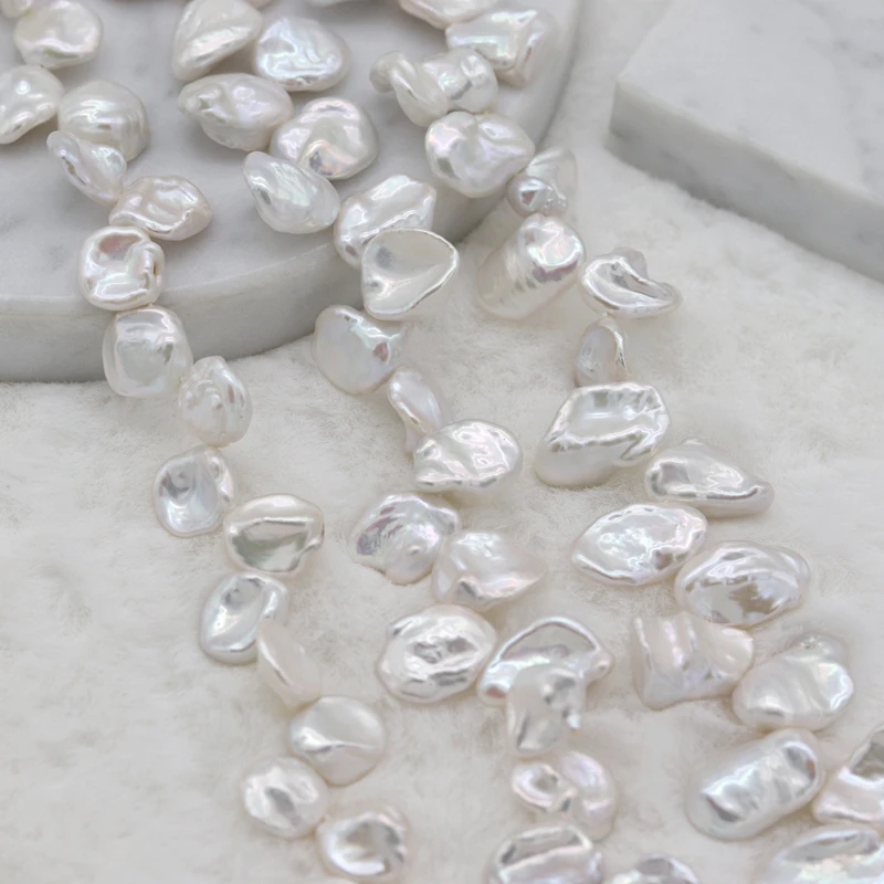 

New design 10-11mm Flower petal shape pearl irregular Baroque Natural Real Cultured Freshwater keshi Pearls