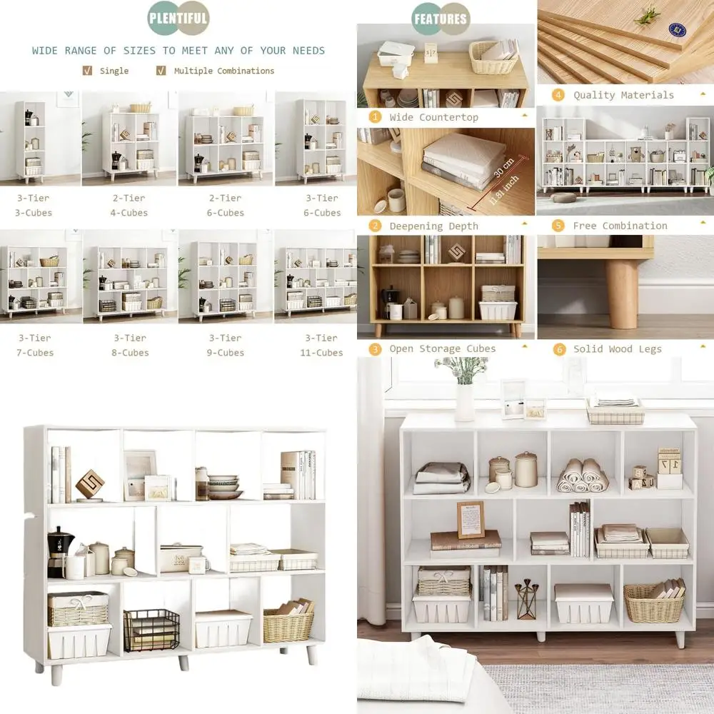 3-Tier White Open C…