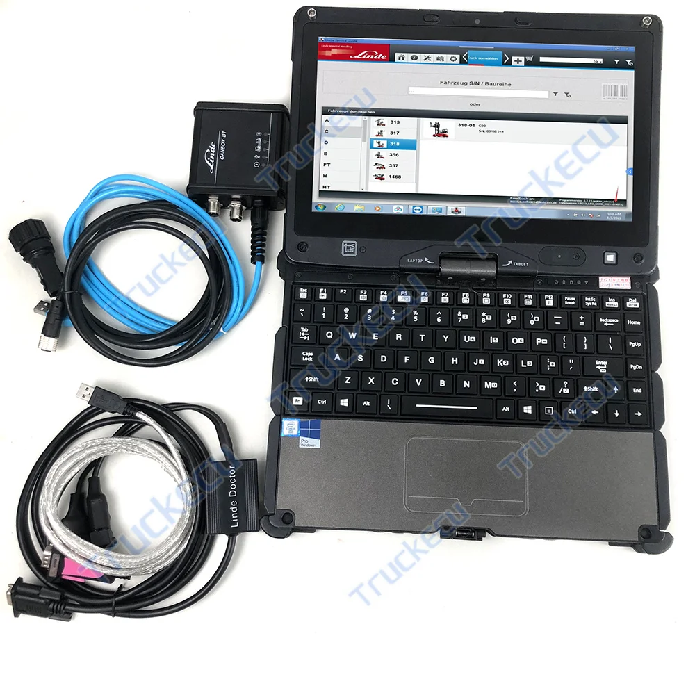 Touchscree rugged laptop Forklift diagnostic kit Canbox USB Doctor Tool LSG service guide For Linde BT Pathfinder Electric TRUCK