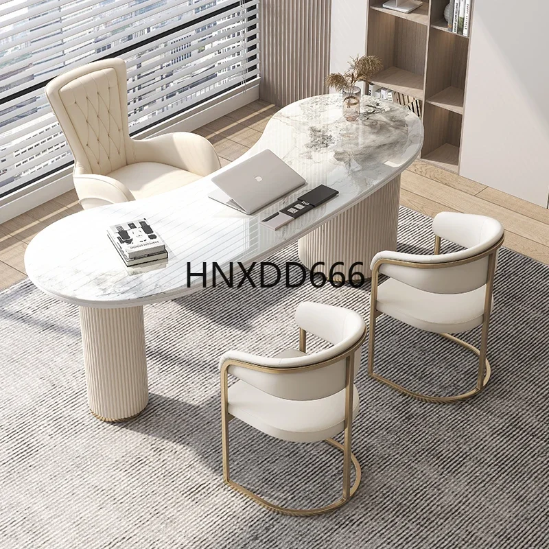 Minimalist Bright Slate Compact Desk for Small Apartment Household Computer Countertop Workstation Office Furniture