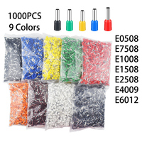 1000pcs/Pack Insulated Cord End Terminal Crimp E0508 1008 1508 7508 2508 Pressure Terminal Ferrules Crimping Terminals Tubular