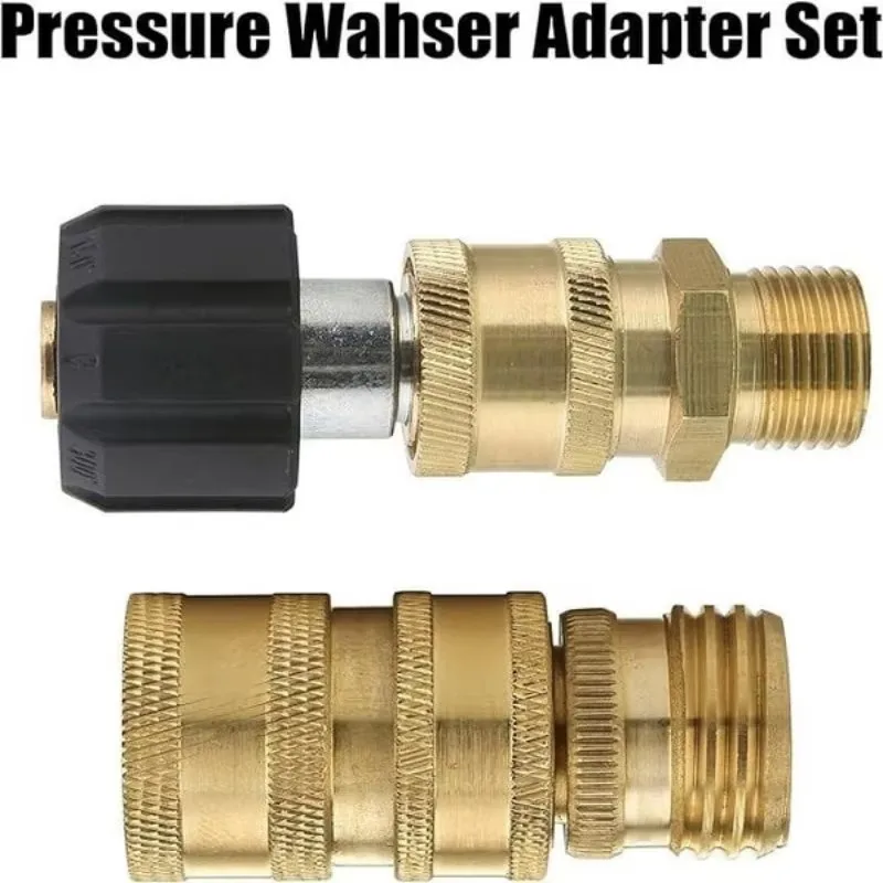 Wire Hose For High Pressure Car Wash Gun for M22 to rotate to 3/4 inches, 3/8 inches, 8PC  Pressure Wahser Adapter Set