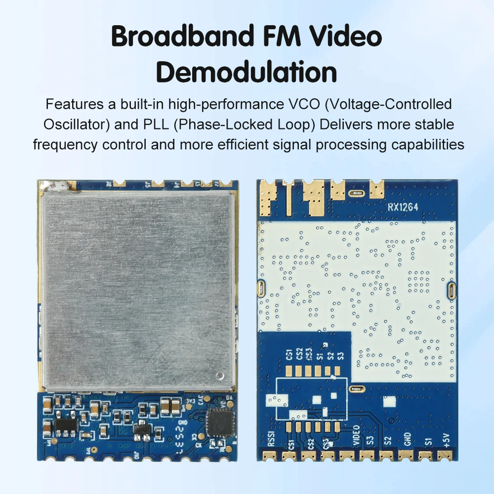 FM-Video-Empfängermodul RX1264 Drahtloses FPV-Mapping-Modul 1.2G/1.3G Analoges Drahtloses Audio-/Video-Übertragungs-Empfängermodul – Detail 14