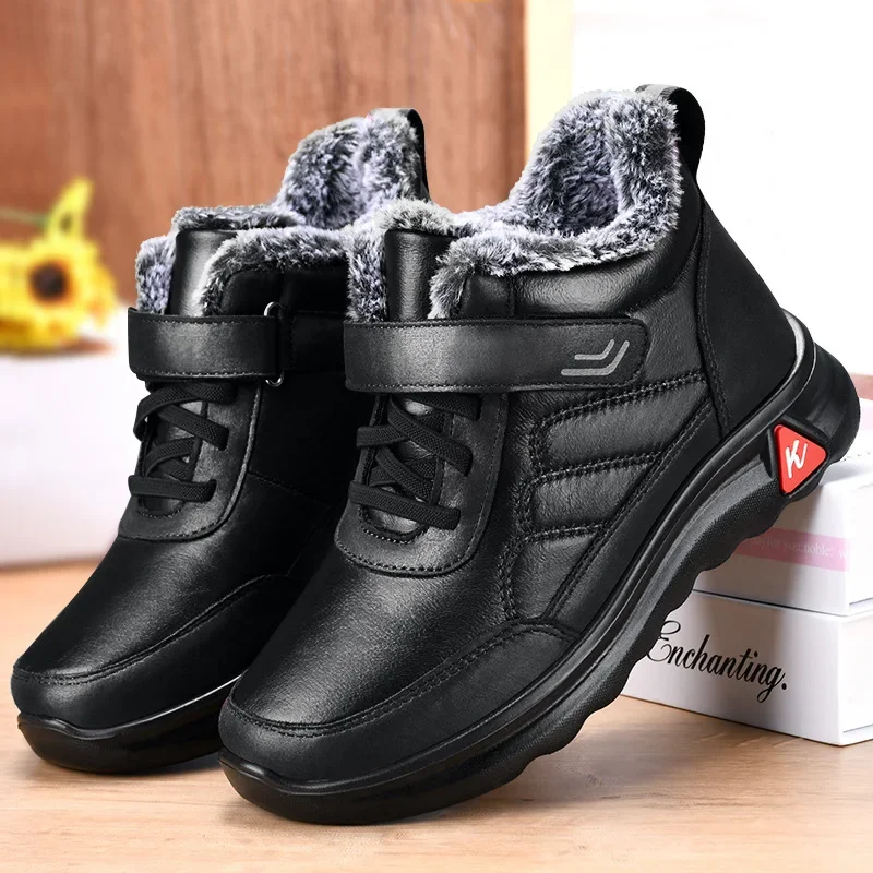 

Non-slip Men's Women Winter Cotton Shoes for Middle-aged and Elderly Male Ankle Boots Femininas Snow Boot Botines Botas